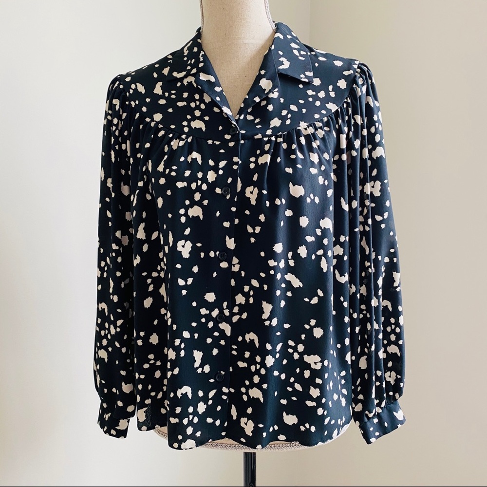 Topshop Print Blouse